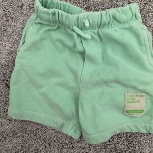 Zara Mint Green and coral toddler Shorts size 2T